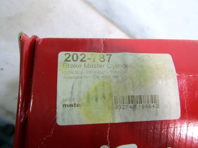 BRAKE MASTER CYLINDER OEM N. 4601.W6 ORIGINAL PART ESED CITROEN C1 (2005 - 2014) BENZINA 10  YEAR OF CONSTRUCTION 2007