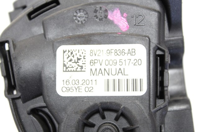 PEDALS & PADS  OEM N. 8V21-9F836-AB ORIGINAL PART ESED FORD FIESTA (09/2008 - 11/2012) BENZINA 12  YEAR OF CONSTRUCTION 2011