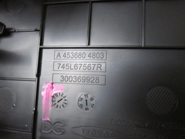 FITTED LUGGAGE COMPARTMENT MAT OEM N. 745L67567R ORIGINAL PART ESED RENAULT TWINGO (DAL 2014)BENZINA 10  YEAR OF CONSTRUCTION 2016