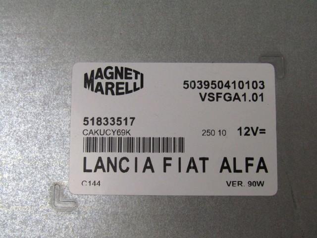 51833517 CENTRALINA AUTORADIO ALFA ROMEO GIULIETTA 1.6 D 77KW 6M 5P (2010) RICAMBIO USATO 