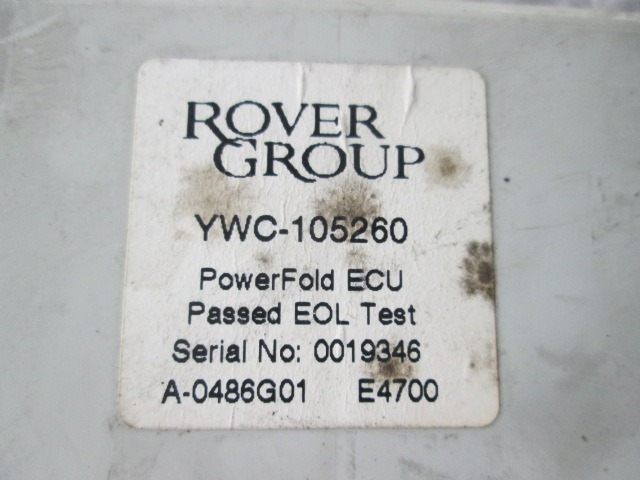 VARIOUS CONTROL UNITS OEM N. YWC105260 ORIGINAL PART ESED LAND ROVER DISCOVERY 2 (1999-2004)DIESEL 25  YEAR OF CONSTRUCTION 2001