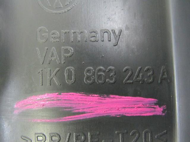 1K0863243A TUNNEL CENTRALE VOLKSWAGEN GOLF 5 1.9 D 77KW 6M 5P (2006) RICAMBIO USATO 
