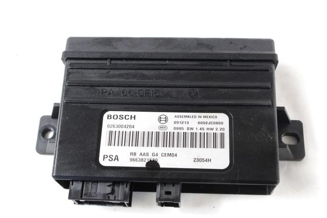 CONTROL UNIT PDC OEM N. 9663821680 SPARE PART USED CAR CITROEN C4 PICASSO/GRAND PICASSO MK1 (2006 - 08/2013)  DISPLACEMENT BENZINA/METANO 1,8 YEAR OF CONSTRUCTION 2010