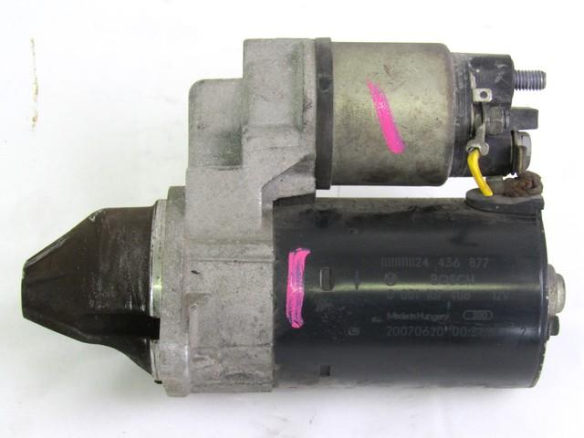 STARTER  OEM N. 24436877 SPARE PART USED CAR OPEL CORSA D S07 (2006 - 2011)  DISPLACEMENT BENZINA 1,2 YEAR OF CONSTRUCTION 2007