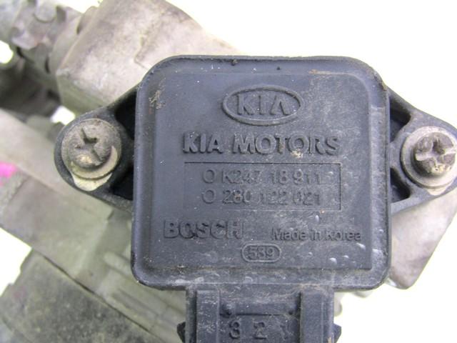 COMPLETE THROTTLE BODY WITH SENSORS  OEM N. 0K30A13640 SPARE PART USED CAR KIA RIO MK1 R DC (2000 - 2005) DISPLACEMENT BENZINA 1,3 YEAR OF CONSTRUCTION 2001