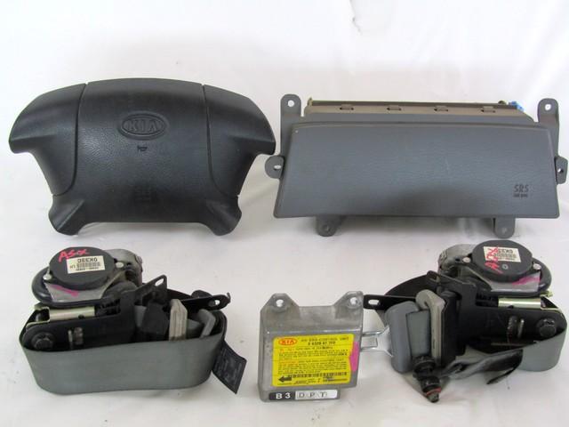 KIT COMPLETE AIRBAG OEM N. 16174 KIT AIRBAG COMPLETO SPARE PART USED CAR KIA RIO MK1 R DC (2000 - 2005) DISPLACEMENT BENZINA 1,3 YEAR OF CONSTRUCTION 2001