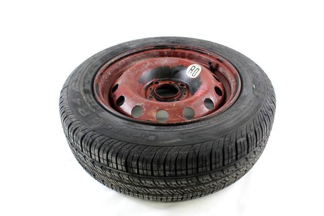 WHEEL & TYRE OEM N. 18431 RUOTA DI SCORTA NORMALE SPARE PART USED CAR PEUGEOT 1007 KM (2005 - 2010) DISPLACEMENT BENZINA 1,4 YEAR OF CONSTRUCTION 2008