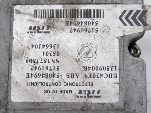 HYDRO UNIT DXC OEM N. 51761947 SPARE PART USED CAR LANCIA Y YPSILON 843 R (2006 - 2011)  DISPLACEMENT BENZINA 1,2 YEAR OF CONSTRUCTION 2006