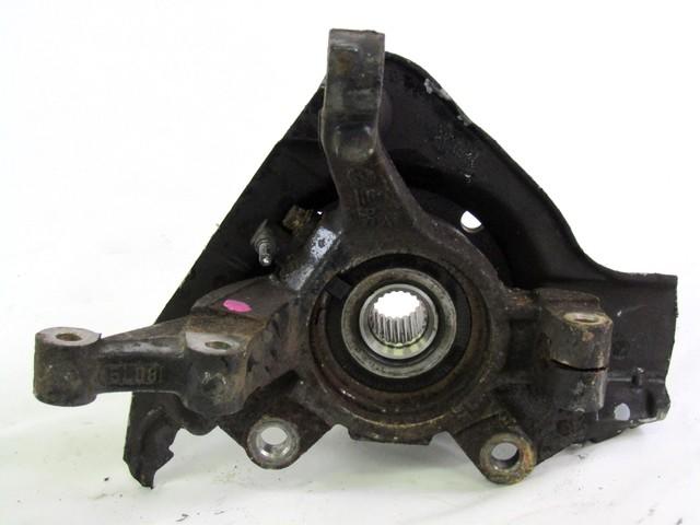 CARRIER, RIGHT FRONT / WHEEL HUB WITH BEARING, FRONT OEM N. 50702043 SPARE PART USED CAR LANCIA Y YPSILON 843 R (2006 - 2011)  DISPLACEMENT BENZINA 1,2 YEAR OF CONSTRUCTION 2006