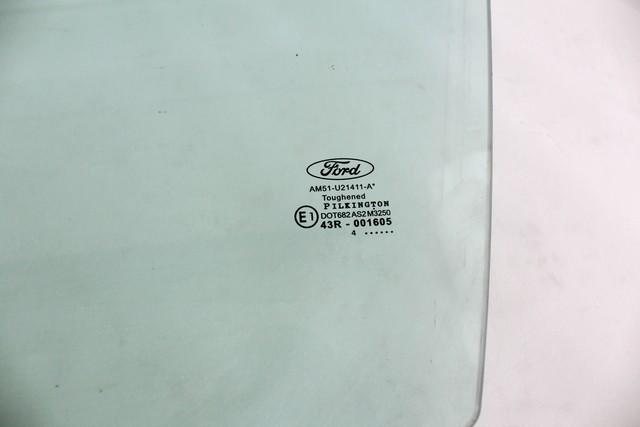 DOOR WINDOW, FRONT LEFT OEM N. AM51-U21411-A SPARE PART USED CAR FORD CMAX GRAND CMAX MK2 DXA-CB7,DXA-CEU (2010 - 03/2015)  DISPLACEMENT DIESEL 1,6 YEAR OF CONSTRUCTION 2015