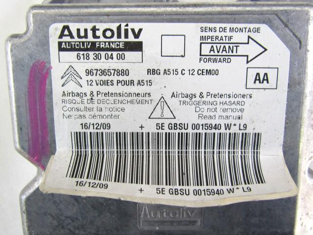 KIT COMPLETE AIRBAG OEM N. 32029 KIT AIRBAG COMPLETO SPARE PART USED CAR CITROEN C3 MK2 SC (2009 - 2016)  DISPLACEMENT BENZINA 1,4 YEAR OF CONSTRUCTION 2010