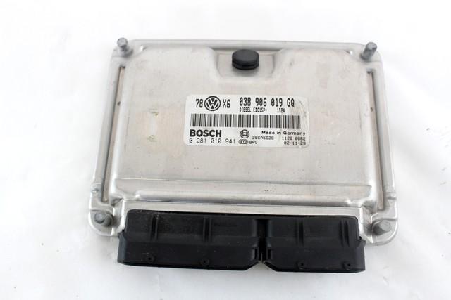BASIC DDE CONTROL UNIT / INJECTION CONTROL MODULE . OEM N. 038906019GQ SPARE PART USED CAR VOLKSWAGEN PASSAT B5.5 3B3 3B6 3BG R BER/SW (11/2000 - 2005)  DISPLACEMENT DIESEL 1,9 YEAR OF CONSTRUCTION 2003