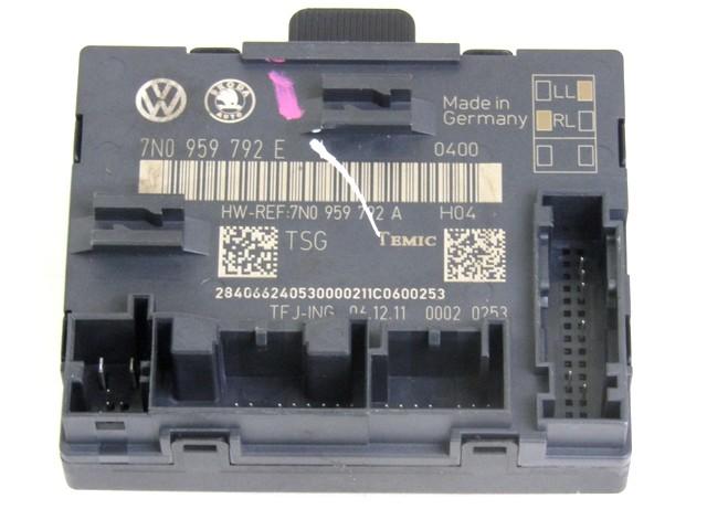 CONTROL OF THE FRONT DOOR OEM N. 7N0959792E SPARE PART USED CAR SEAT ALHAMBRA 710 711 MK2 (DAL 2010) DISPLACEMENT DIESEL 2 YEAR OF CONSTRUCTION 2012
