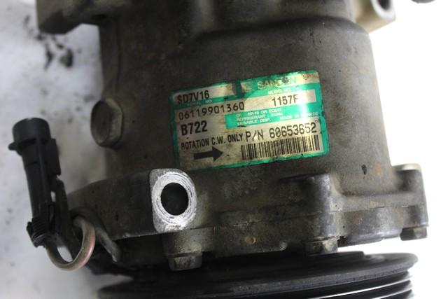 AIR-CONDITIONER COMPRESSOR OEM N. 60653652 SPARE PART USED CAR ALFA ROMEO 147 937 (2001 - 2005) DISPLACEMENT DIESEL 1,9 YEAR OF CONSTRUCTION 2003