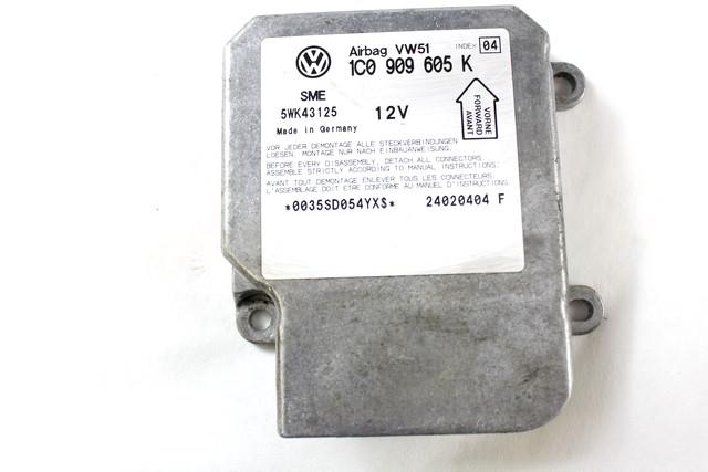 KIT COMPLETE AIRBAG OEM N. 16105 KIT AIRBAG COMPLETO SPARE PART USED CAR VOLKSWAGEN POLO 9N (10/2001 - 2005)  DISPLACEMENT DIESEL 1,2 YEAR OF CONSTRUCTION 2002