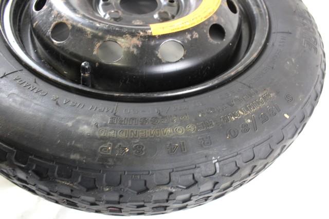 SPARE WHEEL OEM N. 12751 RUOTINO DI SCORTA SPARE PART USED CAR FIAT PUNTO 188 188AX MK2 (1999 - 2003)  DISPLACEMENT BENZINA 1,2 YEAR OF CONSTRUCTION 2003