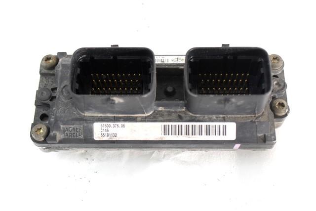 BASIC DDE CONTROL UNIT / INJECTION CONTROL MODULE . OEM N. 55181132 SPARE PART USED CAR FIAT PUNTO 188 188AX MK2 (1999 - 2003)  DISPLACEMENT BENZINA 1,2 YEAR OF CONSTRUCTION 2003