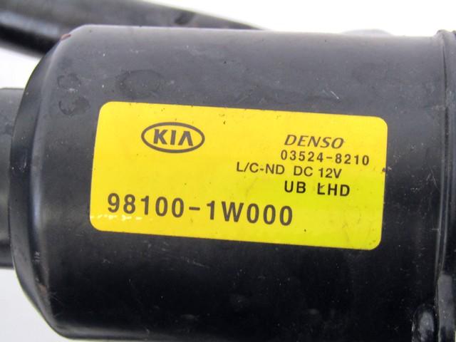 WINDSHIELD WIPER MOTOR OEM N. 98100-1W000 SPARE PART USED CAR KIA RIO UB MK3 (2011 - 2017) DISPLACEMENT BENZINA 1,2 YEAR OF CONSTRUCTION 2016