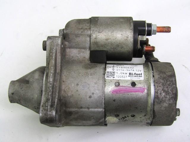 STARTER  OEM N. 51890632 SPARE PART USED CAR FIAT PUNTO EVO 199 (2009 - 2012)   DISPLACEMENT BENZINA/METANO 1,4 YEAR OF CONSTRUCTION 2012