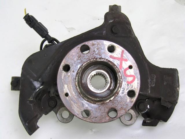 CARRIER, LEFT / WHEEL HUB WITH BEARING, FRONT OEM N. 51776378 SPARE PART USED CAR FIAT PUNTO EVO 199 (2009 - 2012)   DISPLACEMENT BENZINA/METANO 1,4 YEAR OF CONSTRUCTION 2012