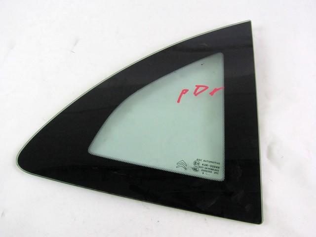 FIXED DOOR WINDOW, RIGHT OEM N. 8569YG SPARE PART USED CAR CITROEN C3 MK2 SC (2009 - 2016)  DISPLACEMENT BENZINA/GPL 1,4 YEAR OF CONSTRUCTION 2010