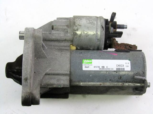 STARTER  OEM N. 9648644680 SPARE PART USED CAR CITROEN C3 MK2 SC (2009 - 2016)  DISPLACEMENT BENZINA/GPL 1,4 YEAR OF CONSTRUCTION 2010