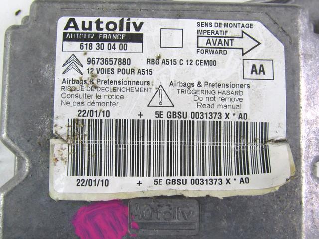 KIT COMPLETE AIRBAG OEM N. 123273 KIT AIRBAG COMPLETO SPARE PART USED CAR CITROEN C3 MK2 SC (2009 - 2016)  DISPLACEMENT BENZINA/GPL 1,4 YEAR OF CONSTRUCTION 2010