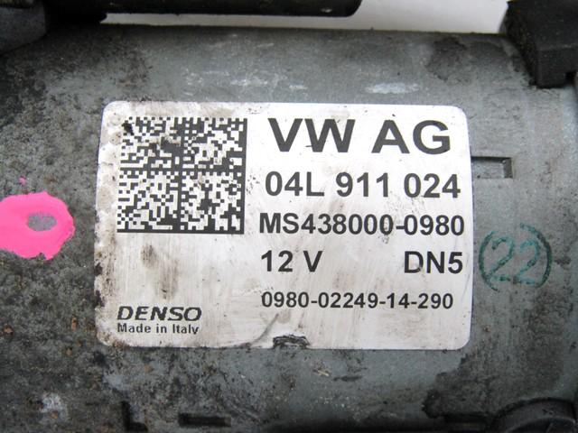 STARTER  OEM N. 04L911024 SPARE PART USED CAR AUDI A6 C7 BER/SW (2011 - 2018) DISPLACEMENT DIESEL 2 YEAR OF CONSTRUCTION 2014
