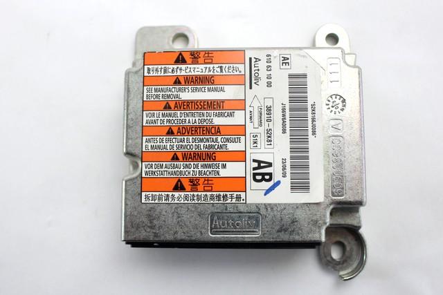 KIT COMPLETE AIRBAG OEM N. 133855 KIT AIRBAG COMPLETO SPARE PART USED CAR SUZUKI SPLASH EX (03-2008/05-2012) DISPLACEMENT BENZINA/GPL 1,2 YEAR OF CONSTRUCTION 2009