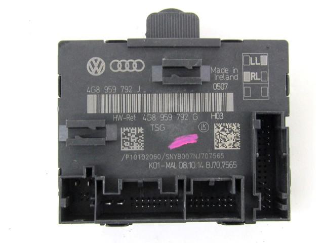 CONTROL OF THE FRONT DOOR OEM N. 4G8959792G SPARE PART USED CAR AUDI A6 C7 BER/SW (2011 - 2018) DISPLACEMENT DIESEL 2 YEAR OF CONSTRUCTION 2014