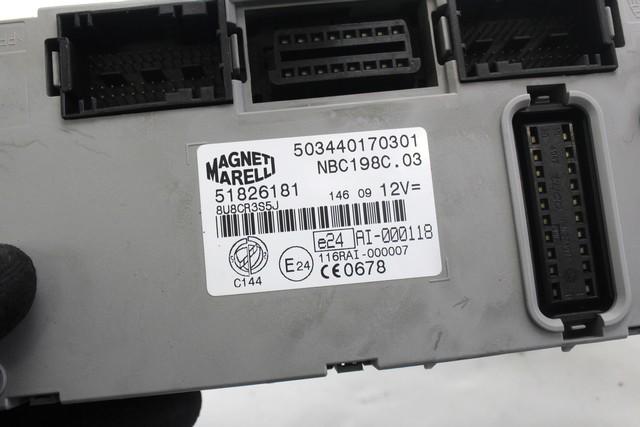 KIT ACCENSIONE AVVIAMENTO OEM N. 9262 KIT ACCENSIONE AVVIAMENTO SPARE PART USED CAR FIAT BRAVO 198 (02/2007 - 01/2011)  DISPLACEMENT BENZINA/GPL 1,4 YEAR OF CONSTRUCTION 2009