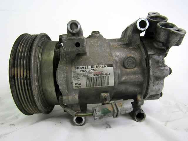 AIR-CONDITIONER COMPRESSOR OEM N. 8200651251 SPARE PART USED CAR RENAULT KANGOO KW0/1 MK2 (2008 - 2013) DISPLACEMENT DIESEL 1,5 YEAR OF CONSTRUCTION 2008