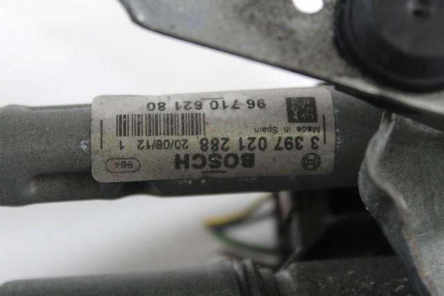 WINDSHIELD WIPER MOTOR OEM N. 9671062180 SPARE PART USED CAR PEUGEOT 5008 0U 0E MK1 (2009 - 2013)  DISPLACEMENT DIESEL 1,6 YEAR OF CONSTRUCTION 2012
