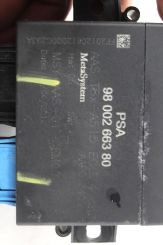 CONTROL UNIT PDC OEM N. 9800266380 SPARE PART USED CAR PEUGEOT 5008 0U 0E MK1 (2009 - 2013)  DISPLACEMENT DIESEL 1,6 YEAR OF CONSTRUCTION 2012