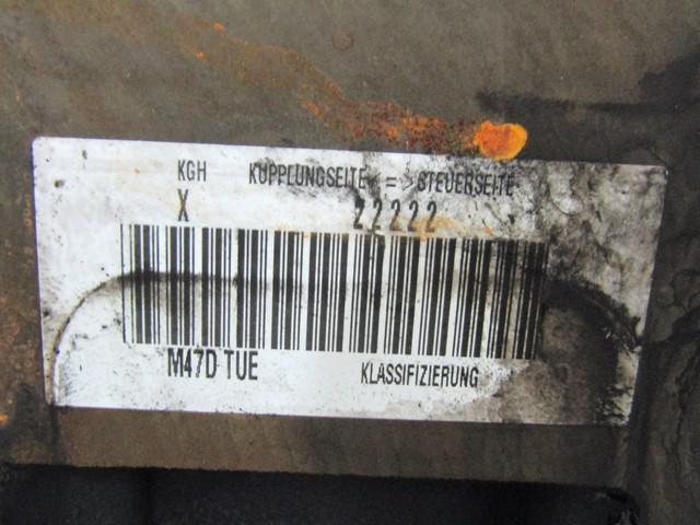 COMPLETE ENGINES . OEM N. D204D4 16202 SPARE PART USED CAR BMW SERIE 3 E46 BER/SW/COUPE/CABRIO LCI R (2002 - 2005)  DISPLACEMENT DIESEL 2 YEAR OF CONSTRUCTION 2002