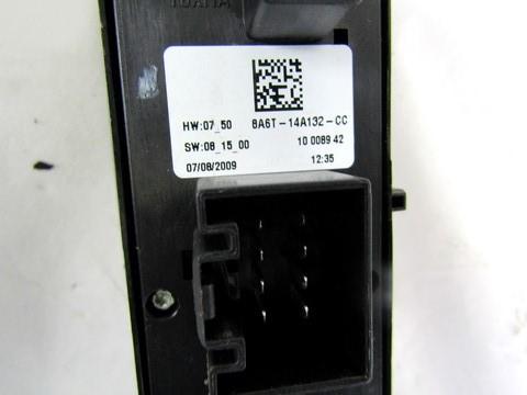 PUSH-BUTTON PANEL FRONT LEFT OEM N. 8A6T-14A132-CC SPARE PART USED CAR FORD FIESTA CB1 CNN MK6 (09/2008 - 11/2012)  DISPLACEMENT BENZINA/GPL 1,4 YEAR OF CONSTRUCTION 2009