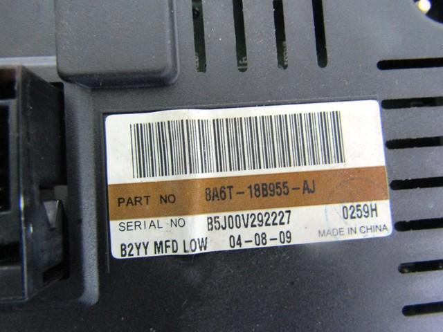 BOARD COMPUTER OEM N. 8A6T-18B955-AJ SPARE PART USED CAR FORD FIESTA CB1 CNN MK6 (09/2008 - 11/2012)  DISPLACEMENT BENZINA/GPL 1,4 YEAR OF CONSTRUCTION 2009