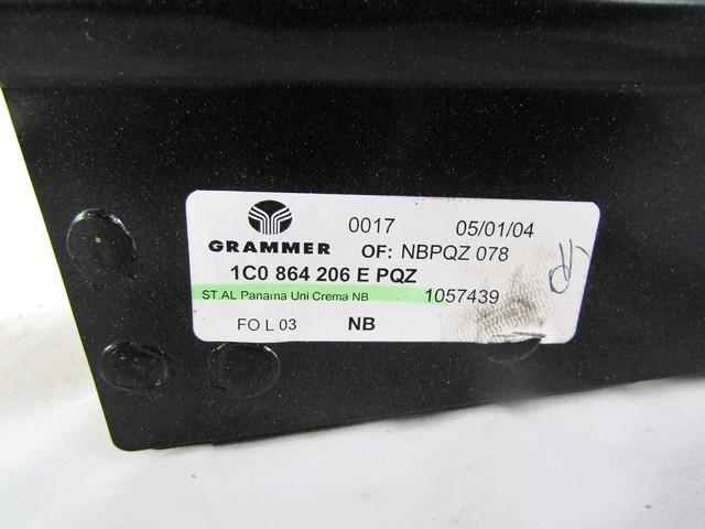 ARMREST, CENTRE CONSOLE OEM N. 1C0864206E SPARE PART USED CAR VOLKSWAGEN NEW BEETLE 9C1 1C1 1Y7 (1999 - 2006)  DISPLACEMENT DIESEL 1,9 YEAR OF CONSTRUCTION 2004
