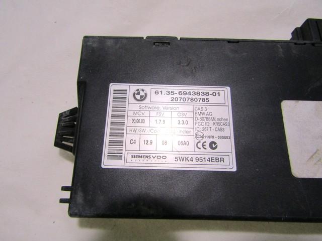 CONTROL CAR ALARM OEM N. 61356943838 SPARE PART USED CAR BMW X5 E70 (2006 - 2010)  DISPLACEMENT DIESEL 3 YEAR OF CONSTRUCTION 2010