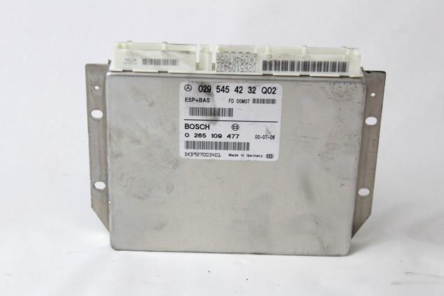 ESP CONTROL UNIT OEM N. 0295454232 SPARE PART USED CAR MERCEDES CLASSE A W168 5P V168 3P 168.031 168.131 (1997 - 2000)  DISPLACEMENT DIESEL 1,7 YEAR OF CONSTRUCTION 2000