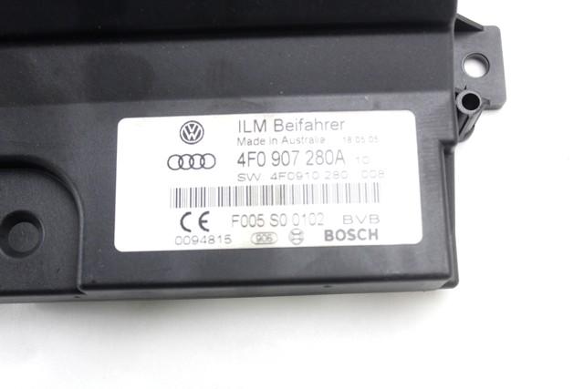 BODY COMPUTER / REM  OEM N. 4F0907280A SPARE PART USED CAR AUDI A6 C6 4F2 4FH 4F5 BER/SW/ALLROAD (07/2004 - 10/2008)  DISPLACEMENT DIESEL 3 YEAR OF CONSTRUCTION 2005