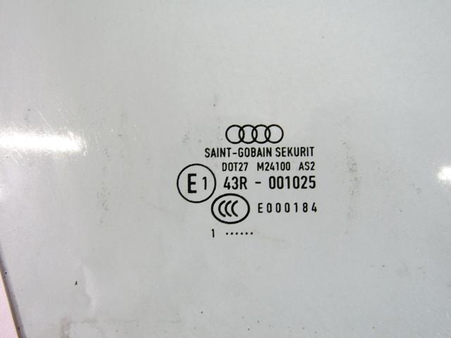 DOOR WINDOW, FRONT RIGHT OEM N. 8P4845202B SPARE PART USED CAR AUDI A3 MK2R 8P 8PA 8P1 (2008 - 2012) DISPLACEMENT DIESEL 2 YEAR OF CONSTRUCTION 2011