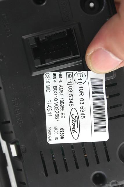 BOARD COMPUTER OEM N. AM5T-18B955-BE SPARE PART USED CAR FORD FOCUS MK3 4P/5P/SW (2011 - 2014) DISPLACEMENT DIESEL 1,6 YEAR OF CONSTRUCTION 2011