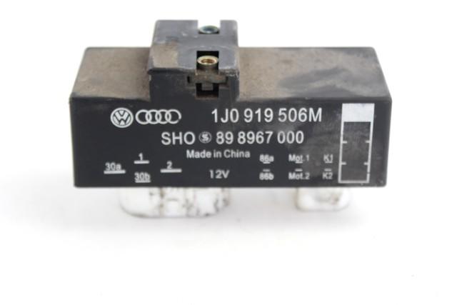 ELECTRIC FAN CONTROL UNIT OEM N. 1J0919506M SPARE PART USED CAR VOLKSWAGEN POLO 6R1 6C1 (06/2009 - 02/2014)  DISPLACEMENT DIESEL 1,6 YEAR OF CONSTRUCTION 2010