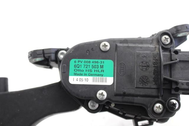 PEDALS & PADS  OEM N. 6Q1721503M SPARE PART USED CAR VOLKSWAGEN POLO 6R1 6C1 (06/2009 - 02/2014)  DISPLACEMENT DIESEL 1,6 YEAR OF CONSTRUCTION 2010