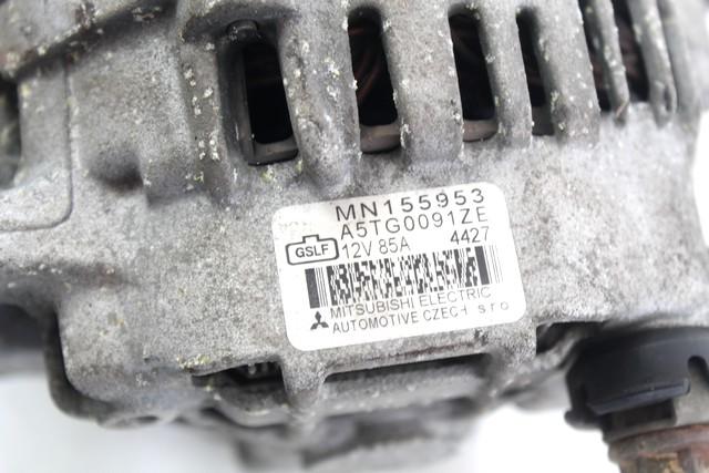 ALTERNATOR - GENERATOR OEM N. MN155953 SPARE PART USED CAR SMART FORFOUR 454 KM1 (2004 - 2006)  DISPLACEMENT BENZINA 1,1 YEAR OF CONSTRUCTION 2004