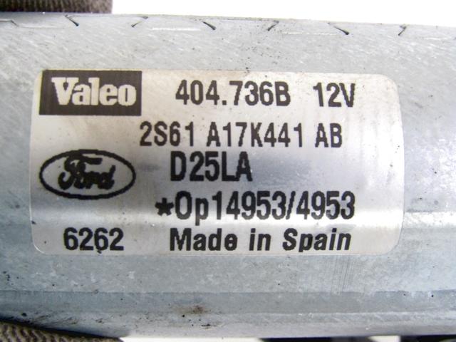 REAR WIPER MOTOR OEM N. 2S61-A17K441-AB SPARE PART USED CAR FORD FIESTA JH JD MK5 (2002 - 2004)  DISPLACEMENT BENZINA 1,4 YEAR OF CONSTRUCTION 2002