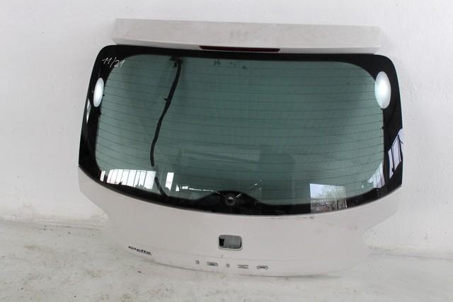 TRUNK LID OEM N. 6J4827024 SPARE PART USED CAR SEAT IBIZA 6J5 6P1 MK4 R BER/SW (2012 -2017)  DISPLACEMENT BENZINA 1,2 YEAR OF CONSTRUCTION 2012