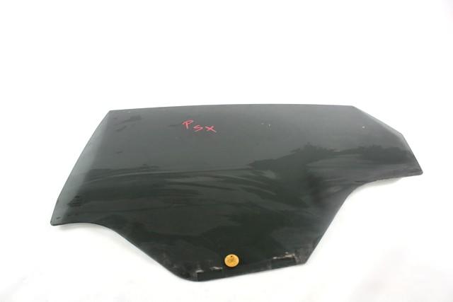 DOOR WINDOW, TINTED GLASS, REAR LEFT OEM N. 8A61-A25713-B SPARE PART USED CAR FORD FIESTA CB1 CNN MK6 (09/2008 - 11/2012)  DISPLACEMENT DIESEL 1,4 YEAR OF CONSTRUCTION 2009