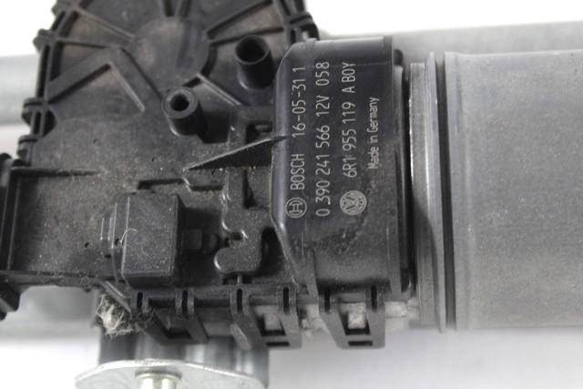 WINDSHIELD WIPER MOTOR OEM N. 6R1955119A SPARE PART USED CAR VOLKSWAGEN POLO 6R1 6C1 R (DAL 02/2014)  DISPLACEMENT BENZINA 1 YEAR OF CONSTRUCTION 2016
